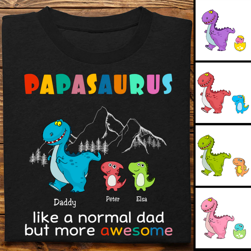 Family - Papasaurus - Personalized T-Shirt