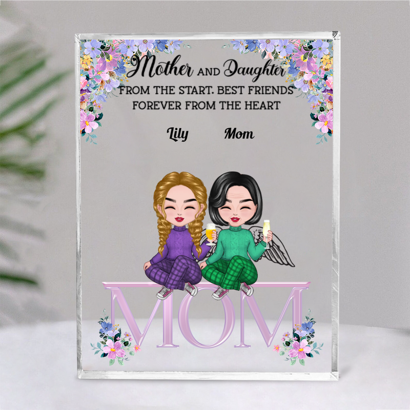 Family - The Love Between A Mother And Children Is Forever - Personalized Acrylic Plaque (NM)