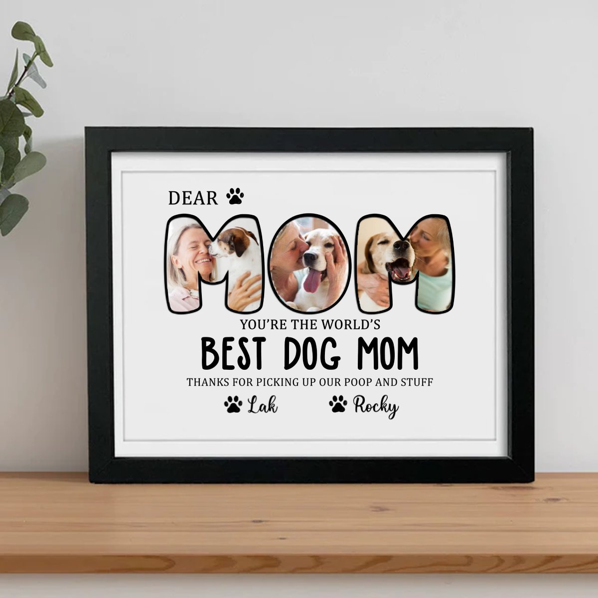 Mother - Custom Photo Dear Mom You Are The World - Personalized Picture Frames - Makezbright Gifts