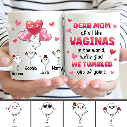 Mother - Dear Mom We're Glad We Tumbled Out Of Yours - Personalized Mug (TL) - Makezbright Gifts