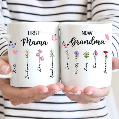 Mother - First Mom Now Grandma - Personalized Mug (II) - Makezbright Gifts