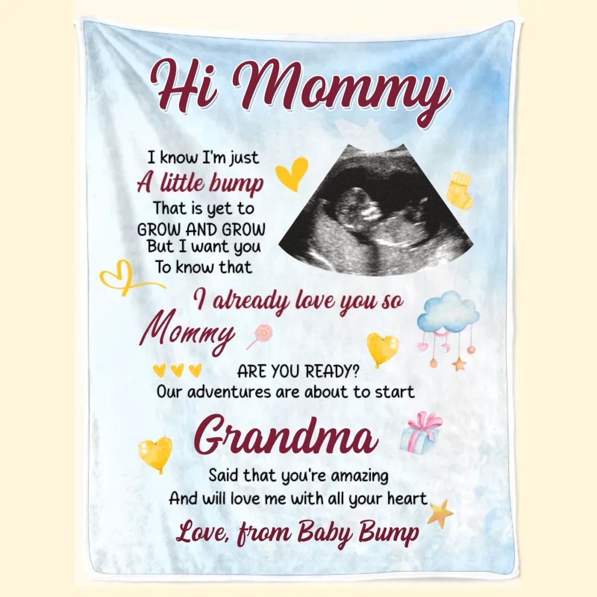 Mother - Hi Mommy - Personalized Blanket (TL) - Makezbright Gifts