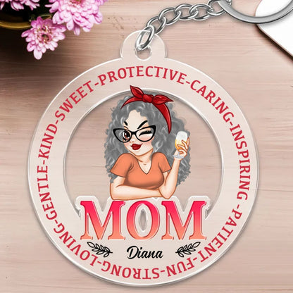 Mother - Mom Loving - Personalized Keychain - Makezbright Gifts