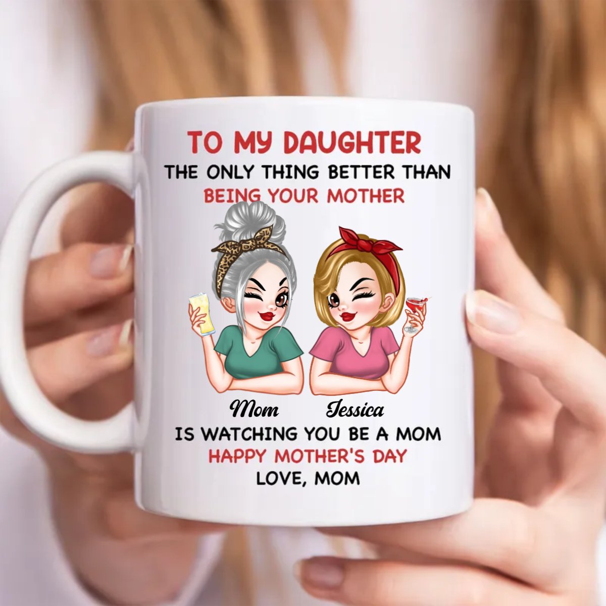 Mother - To My Daughter Happy Mother‘s Day - Personalized Mug (QH) - Makezbright Gifts