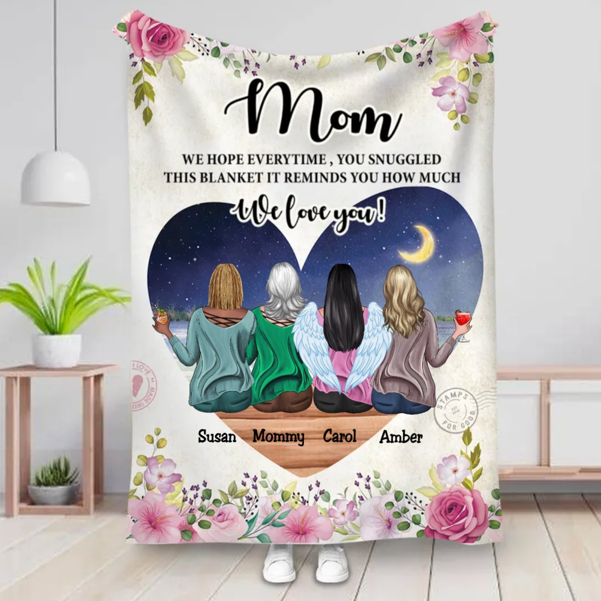 Mother - We Hope Every Time You Snuggled This Blanket It Remind You How Much We Love You - Personalized Blanket - Makezbright Gifts