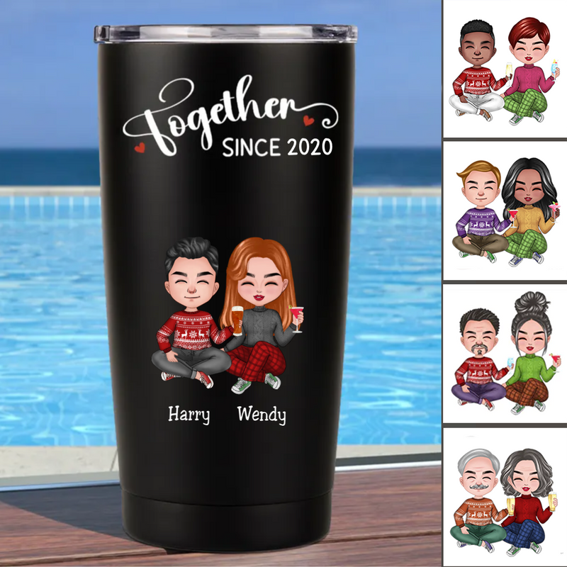 Together Since Personalized Stainless Steel Tumbler - Double Wall Insulated (BL)
