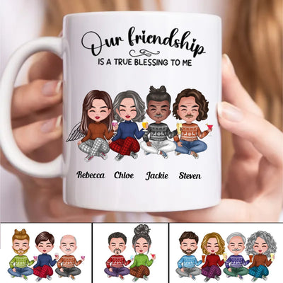 Our Friendship Is A True Blessing To Me - Personalized Mug (N) - Makezbright Gifts