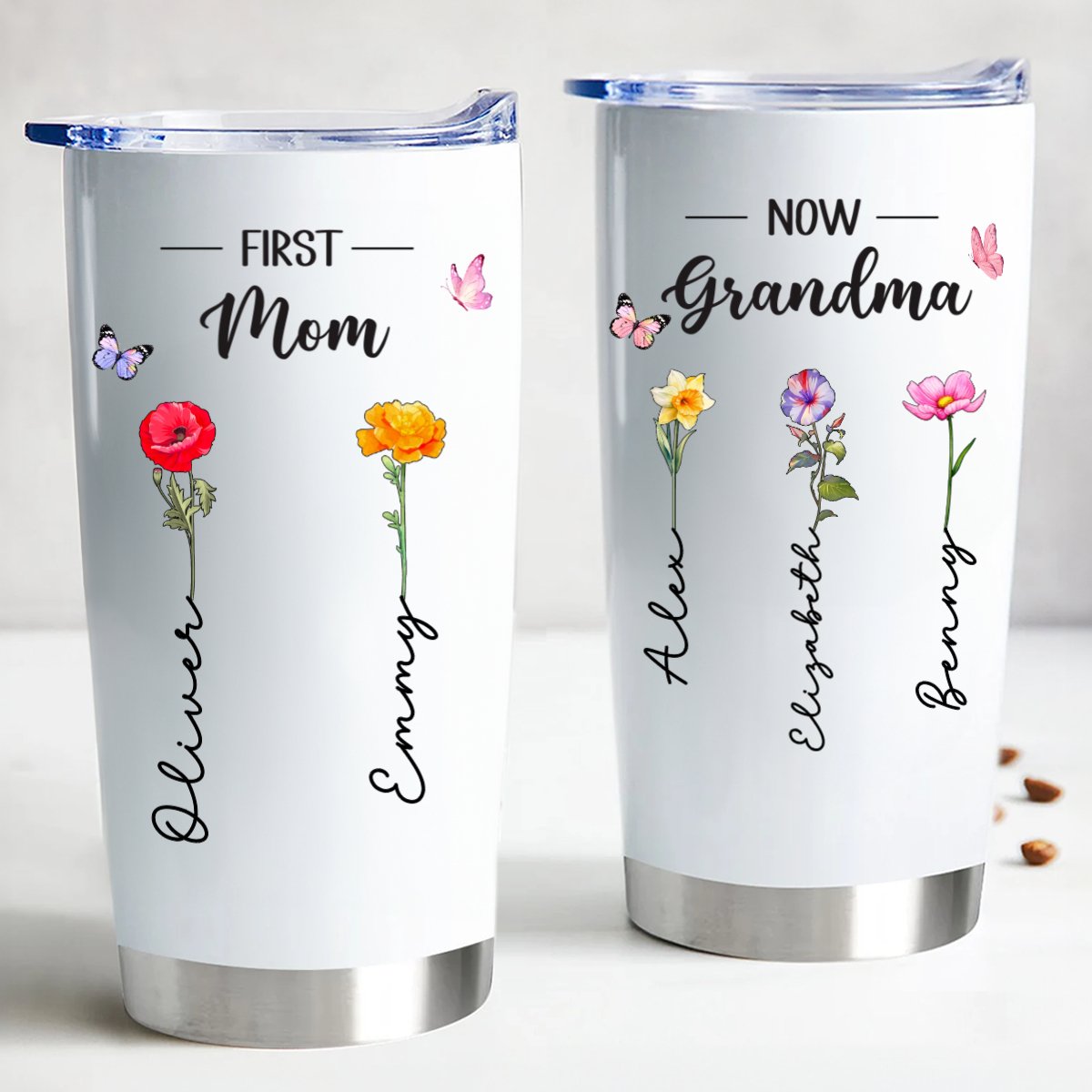 Personalized 20oz Grandma - First Mom Forever Tumbler - Makezbright Gifts