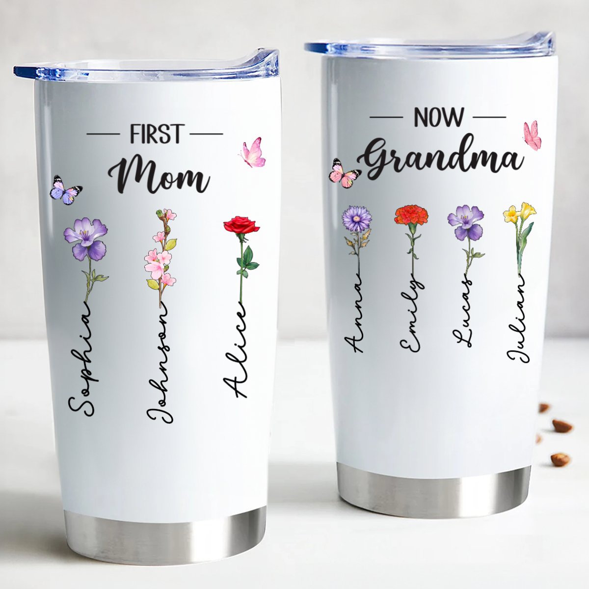 Personalized 20oz Grandma - First Mom Forever Tumbler - Makezbright Gifts