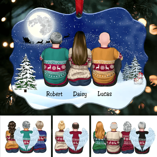 Personalized Christmas Ornament - Sisters & Brothers Gift Christmas Idea (blue) - Makezbright Gifts