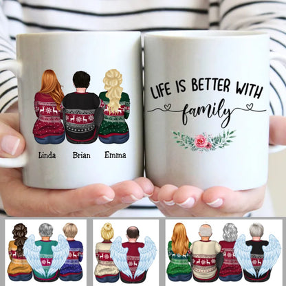 Personalized Mug - Life Is Better With Family - Gift For Brothers, Sisters - Makezbright Gifts