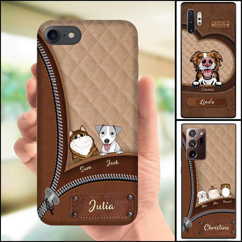 Pet Lover - Custom Name, Pet Lover Texture - Personalized Phone Case - Makezbright Gifts