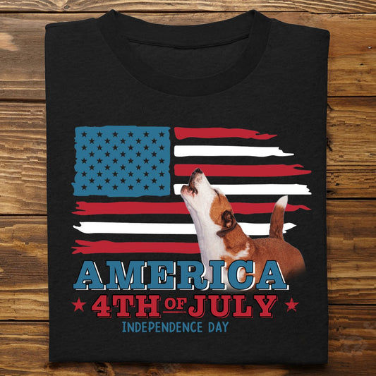 Pet Lovers - 4th Of July Custom Photo The Best Companionship Is With A Pet - Personalized Unisex T - shirt, Hoodie, Sweatshirt - Makezbright Gifts