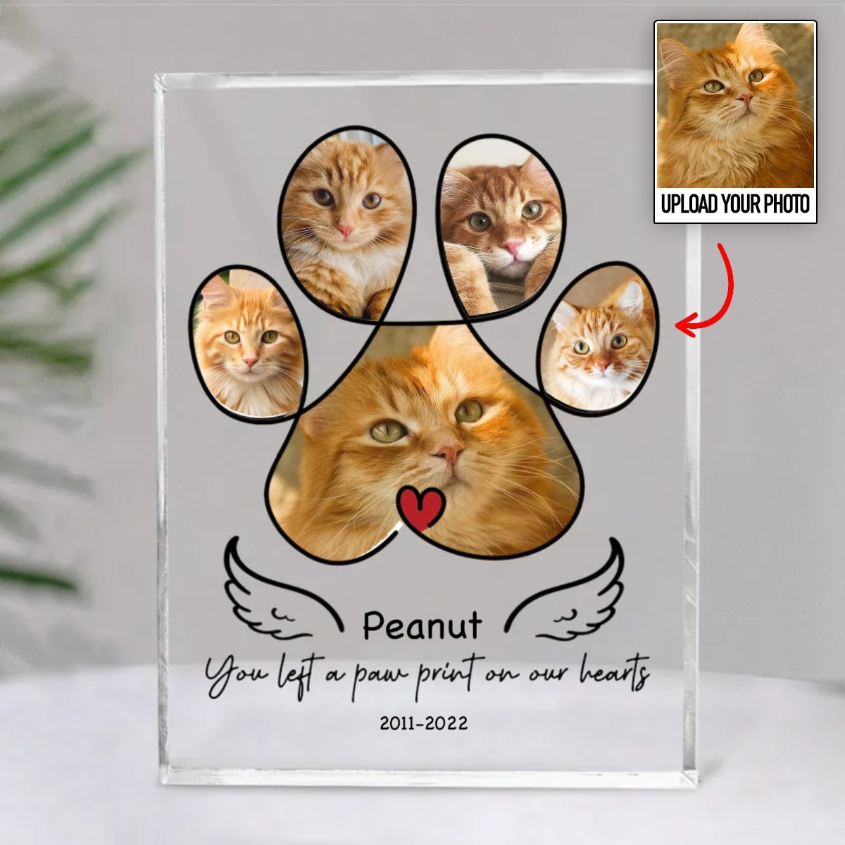 Pet Lovers - Custom Pet Photo Memorial - Personalized Acrylic Plaque - Makezbright Gifts