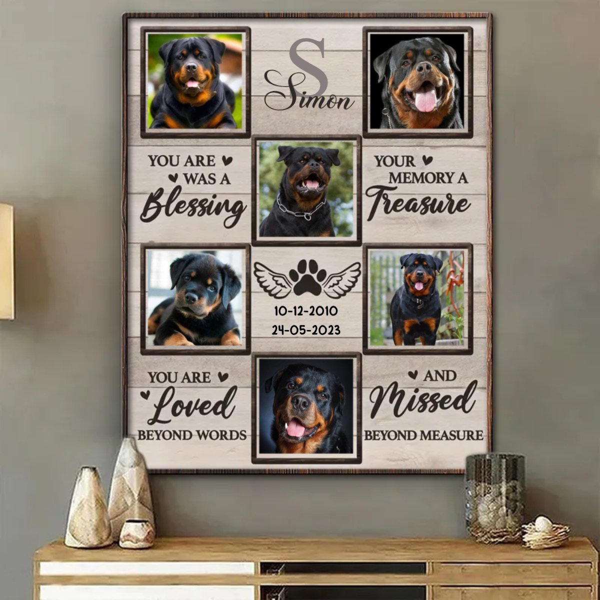 Pet Lovers - Custom Photo Dog Memorial Posters - Personalized Poster - Makezbright Gifts