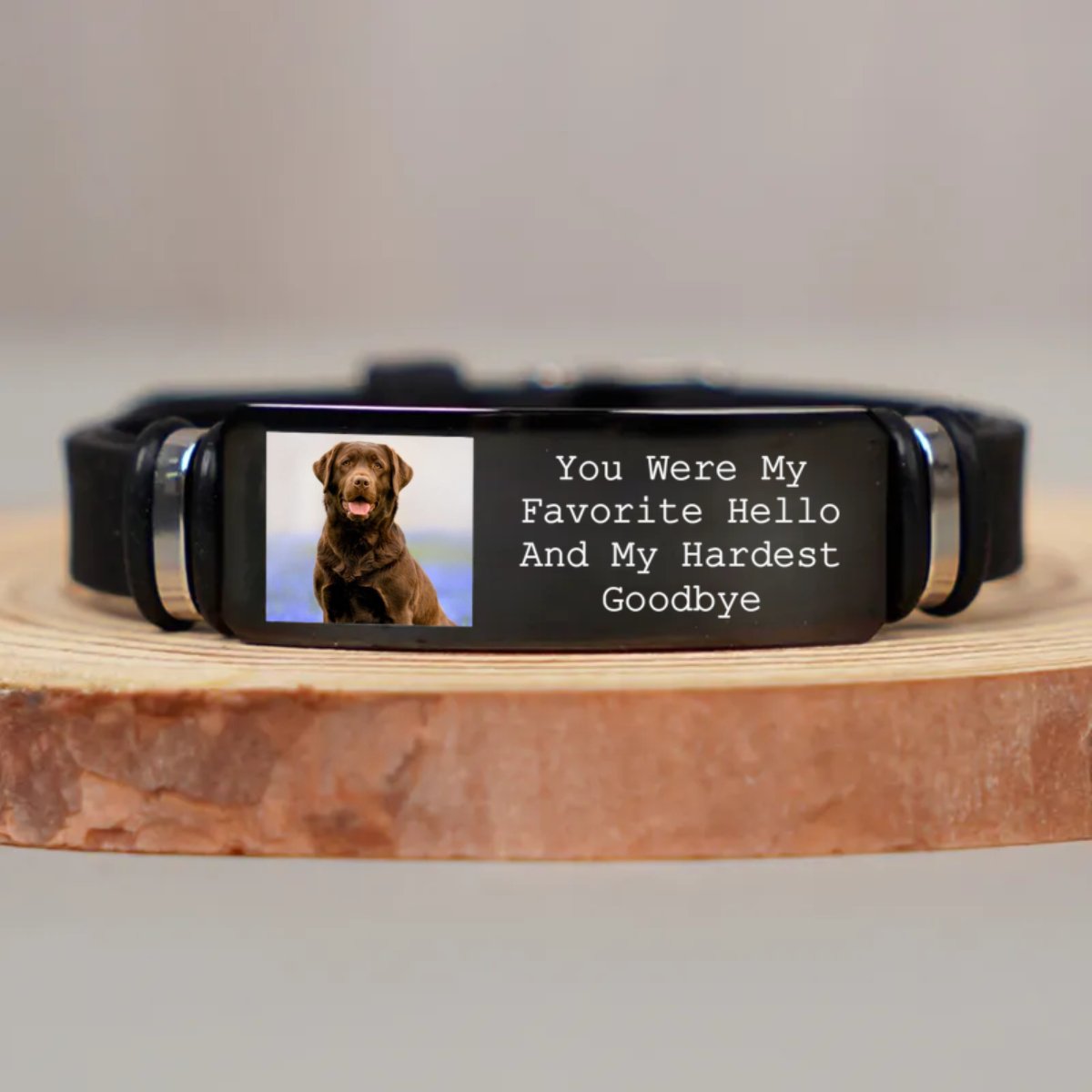 Pet Lovers - Custom Photo Forever In My Heart - Personalized Engraved Bracelet - Makezbright Gifts