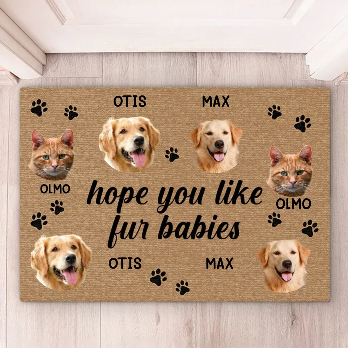 Pet Lovers - Custom Photo Hope You Like Fur Babies - Personalized Doormat - Makezbright Gifts