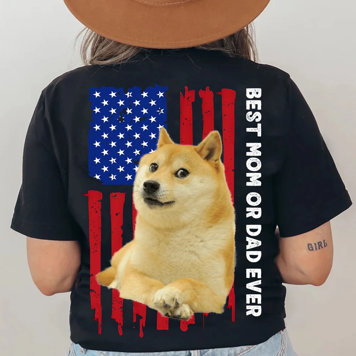Discover Pet Lovers - Custom Your Pets American Flag - Personalized Unisex T-shirt