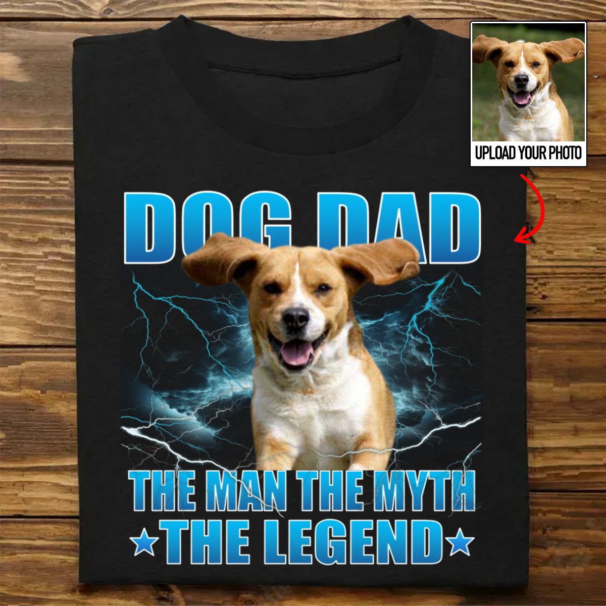 Discover Pet Lovers - Dog Dad The Man The Myth The Legend - Personalized Unisex T-shirt
