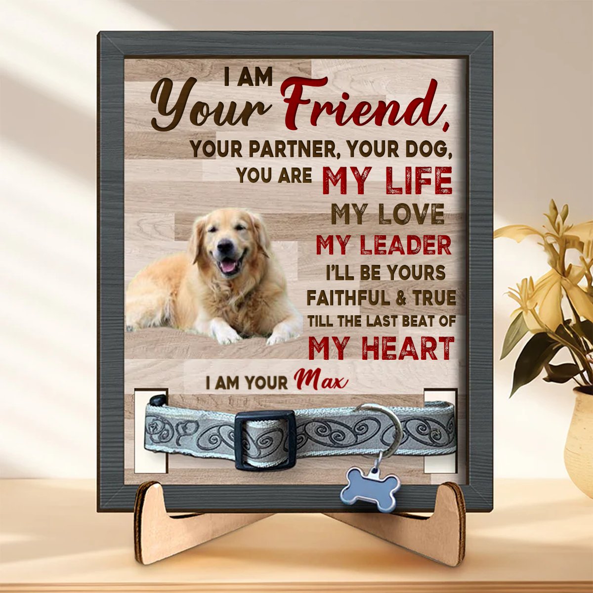 Pet Lovers - Friendship Survives Death - Personalized Pet Loss Sign - Makezbright Gifts