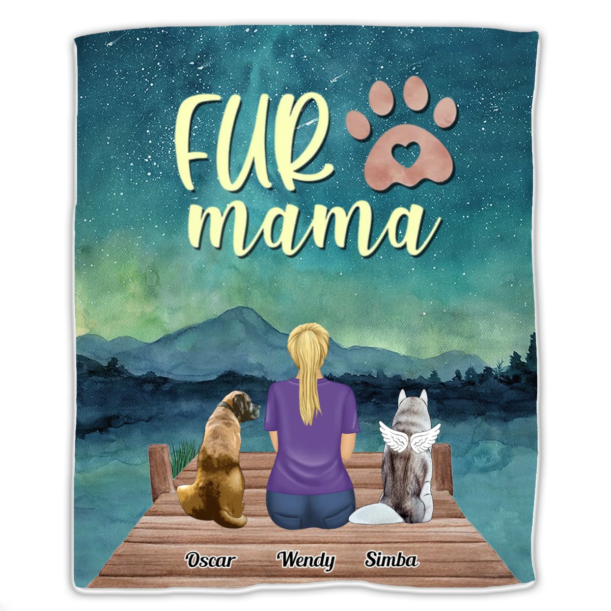 Pet Lovers - Fur Mama - Personalized Blanket (QA) - Makezbright Gifts