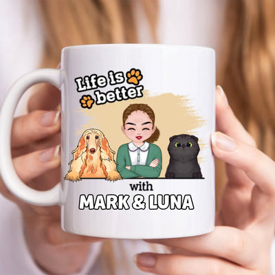 Pet Lovers - Life Is Better With - Personalized Mug - Makezbright Gifts