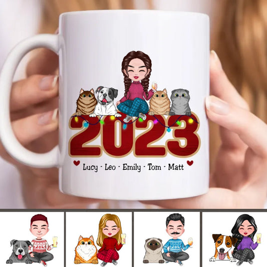 Pet Lovers - May Your Christmas Be Furry And Bright - Personalized Mug - Makezbright Gifts