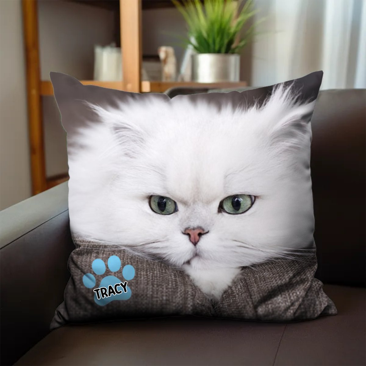 Pet Lovers - Pet's Face On A Pillow - Personalized Pillow - Makezbright Gifts