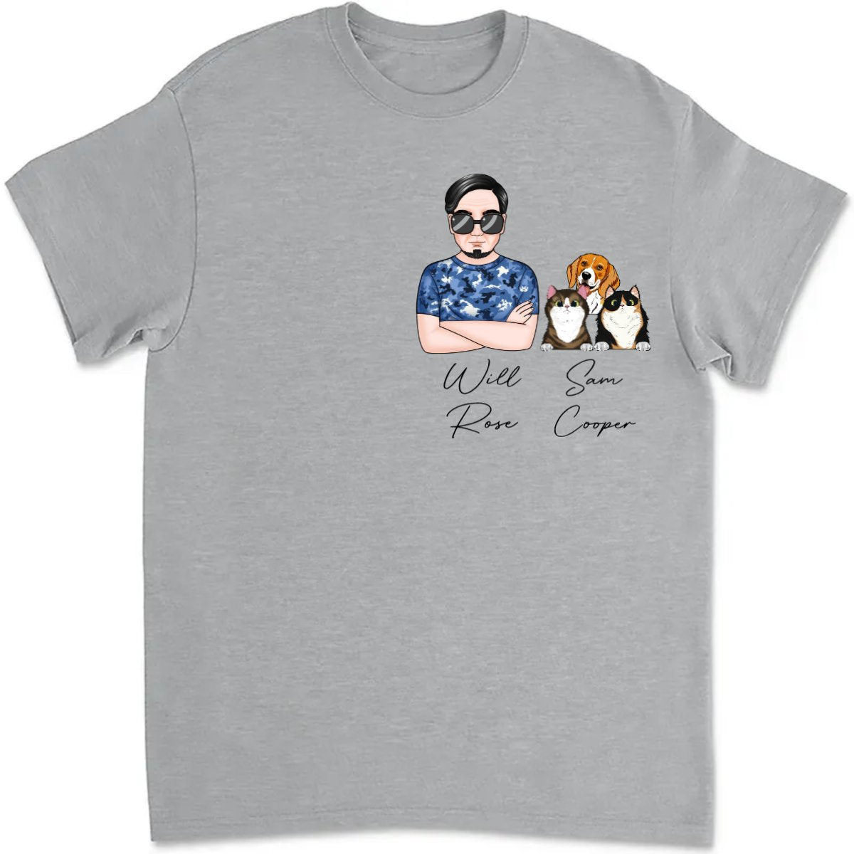 Pet Lovers - Pets In Pocket V2 - Personalized T - shirt - Makezbright Gifts