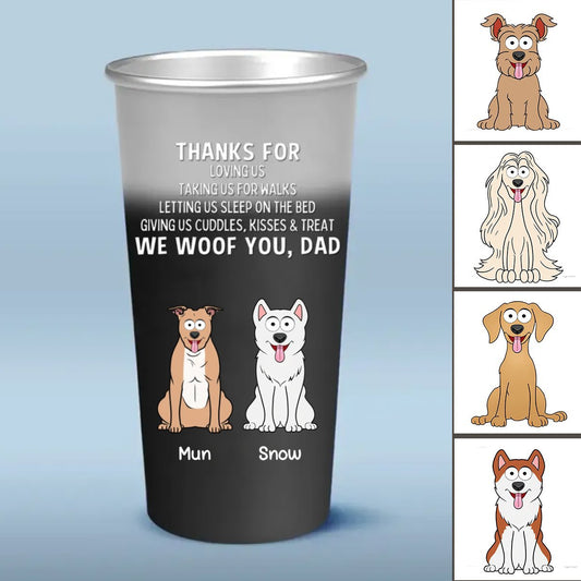 Pet Lovers - Thank For Loving Us - Personalized Aluminum Changing Color Cup - Makezbright Gifts