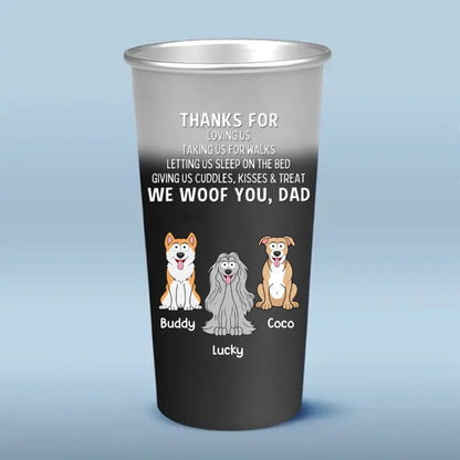 Pet Lovers - Thank For Loving Us - Personalized Aluminum Changing Color Cup - Makezbright Gifts