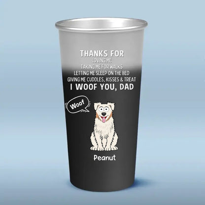 Pet Lovers - Thank For Loving Us - Personalized Aluminum Changing Color Cup - Makezbright Gifts