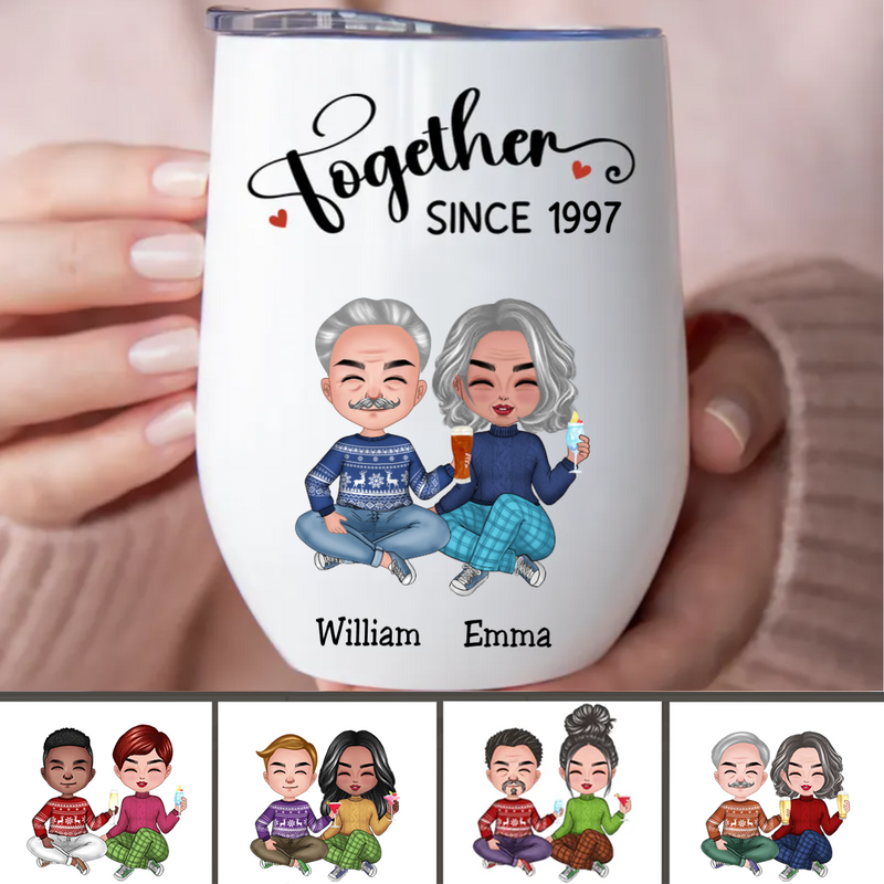 Couple - Together Since - Personalized Wine Tumbler