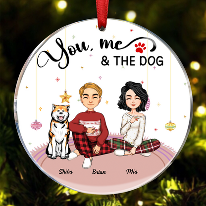 You, Me And The Pets - Personalized Acrylic Ornament