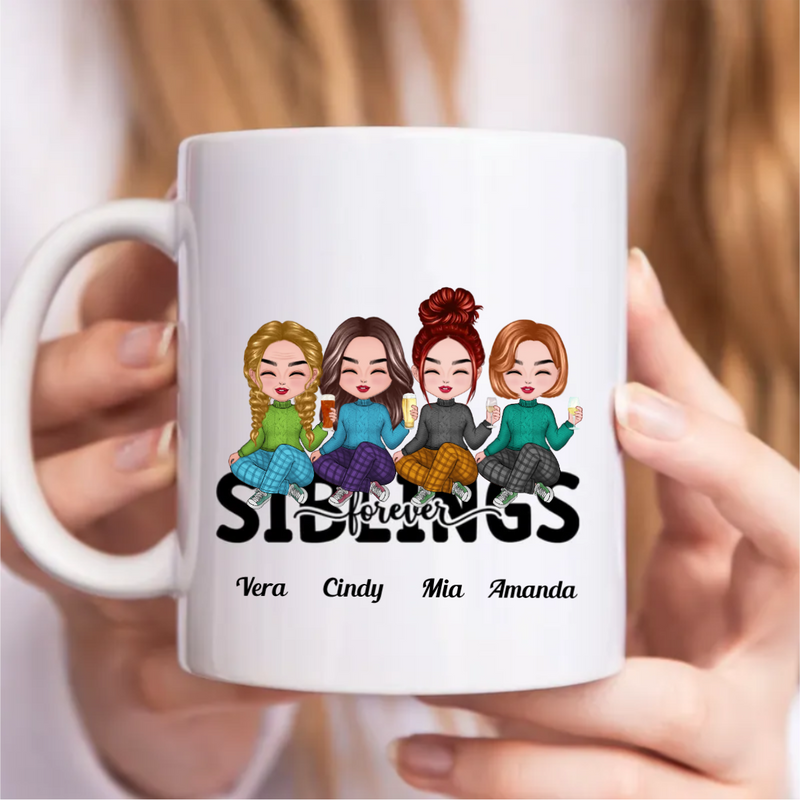 Sisters - Sibings Forever - Personalized Mug