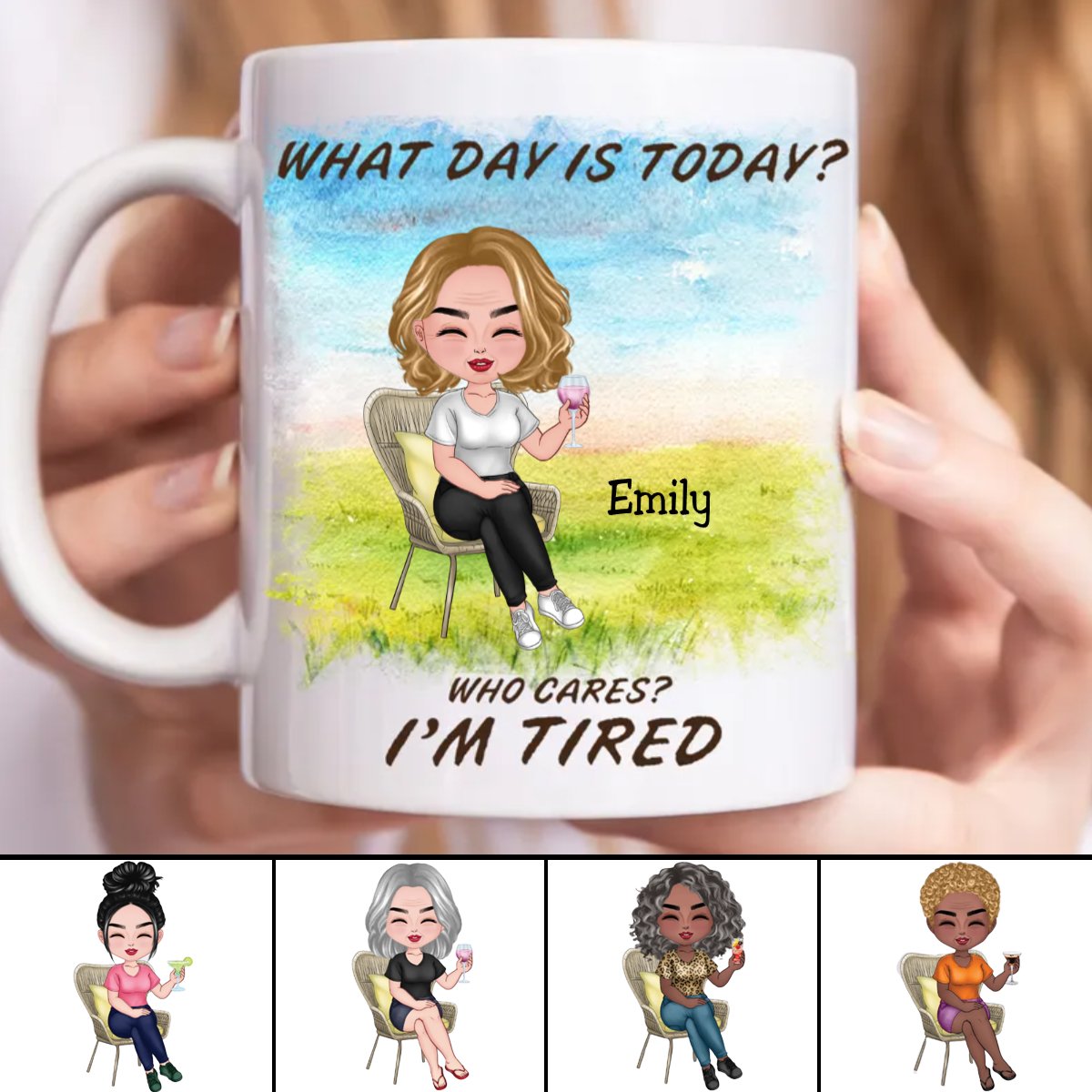 Retirement - What Day Is Today Who Cares I'm Retired - Personalized Mug - Makezbright Gifts