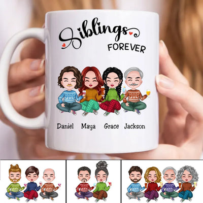 Siblings Forever - Personalized Mug (SA) - Makezbright Gifts