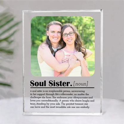 Sister - Soul Sister Definition - Personalized Acrylic Plaque - Makezbright Gifts