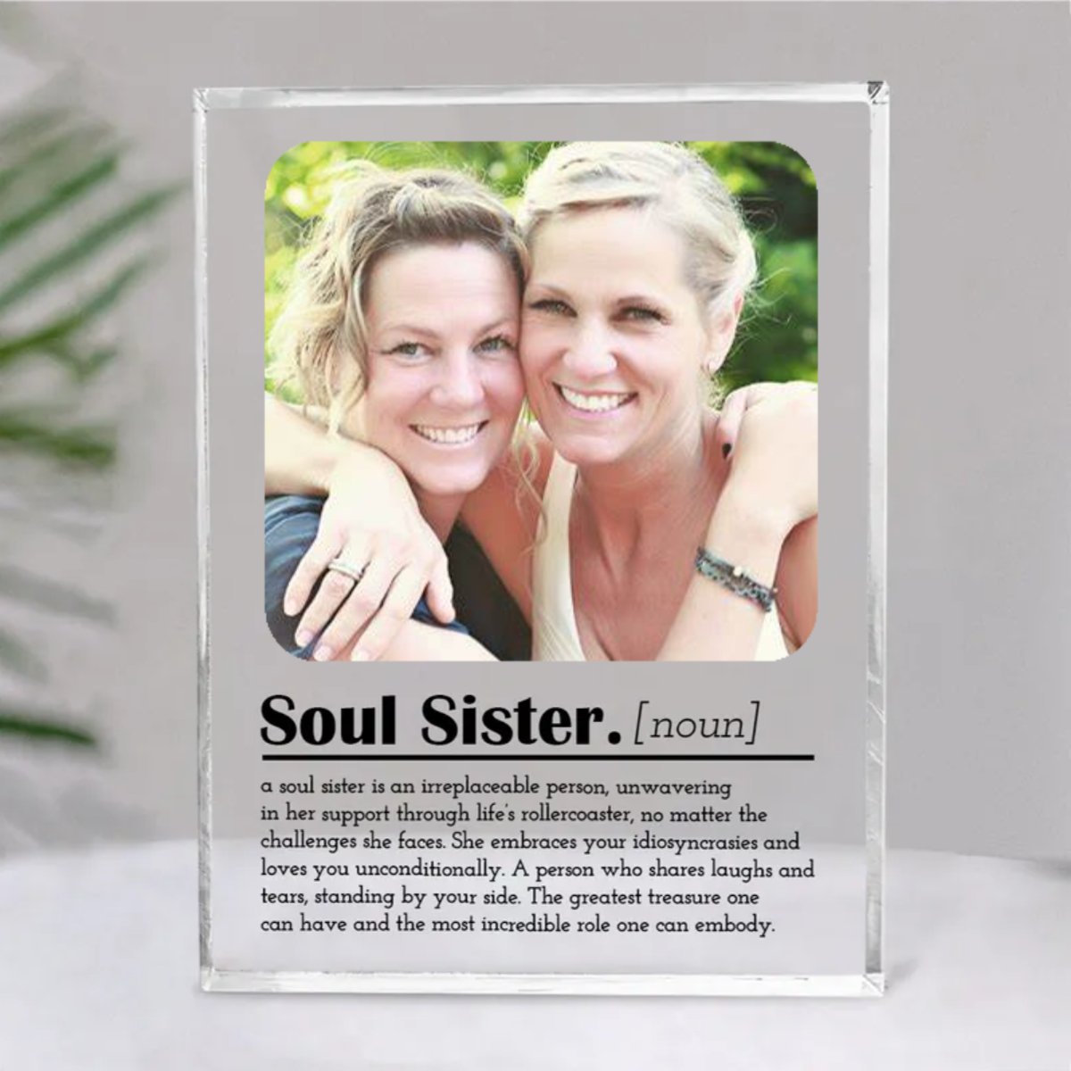 Sister - Soul Sister Definition - Personalized Acrylic Plaque - Makezbright Gifts