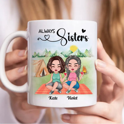 Sisters - Always Sisters - Personalized Mug (AA) - Makezbright Gifts