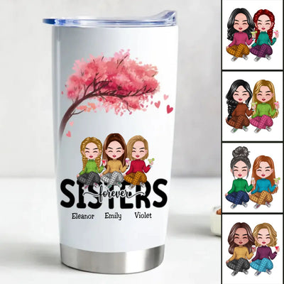 Sisters Forever Customizable 20oz Insulated Tumbler - Makezbright Gifts