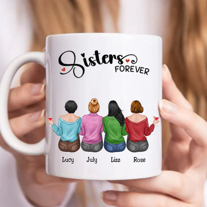 Sisters Forever - Personalized Mug - Makezbright Gifts