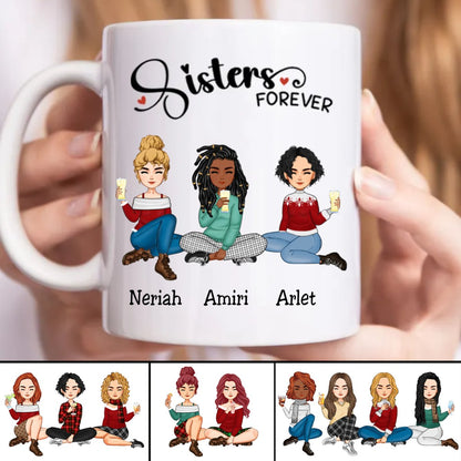 Sisters Forever - Personalized Mug (KE) - Makezbright Gifts