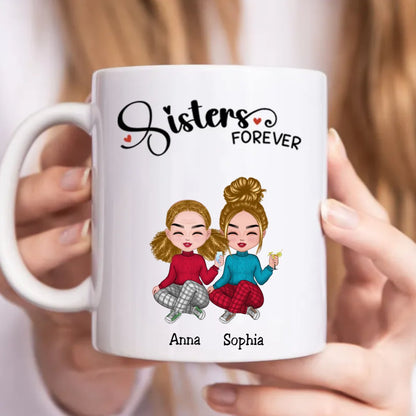 Sisters Forever - Personalized Mug (NN) - Makezbright Gifts