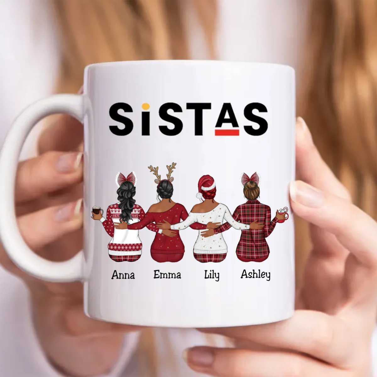 Sisters - Sistas - Personalized Mug - Makezbright Gifts