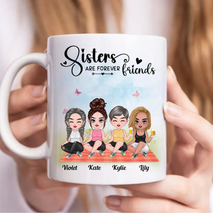 Sisters - Sisters Are Forever Friends - Personalized Mug (BB) - Makezbright Gifts