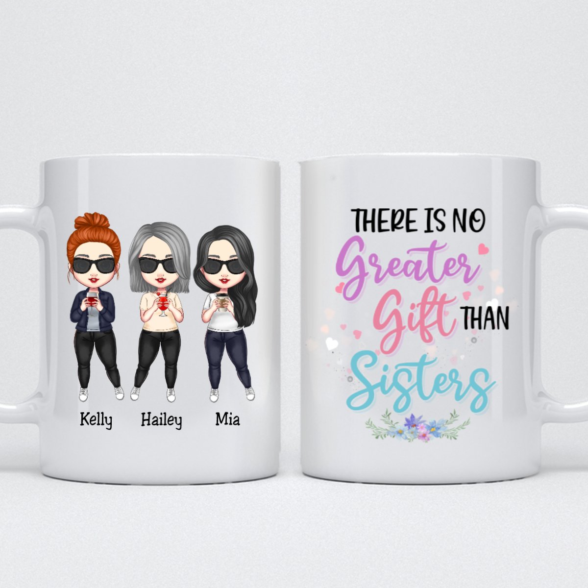 Sisters - Sisters Are God's Way of Making Sure We Never Walk Alone - Personalized Mug (Ver 5) - Makezbright Gifts