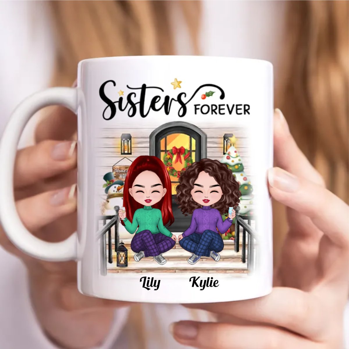 Sisters - Sisters Forever - Personalized Mug - Makezbright Gifts