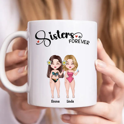 Sisters - Sisters Forever - Personalized Mug - Makezbright Gifts