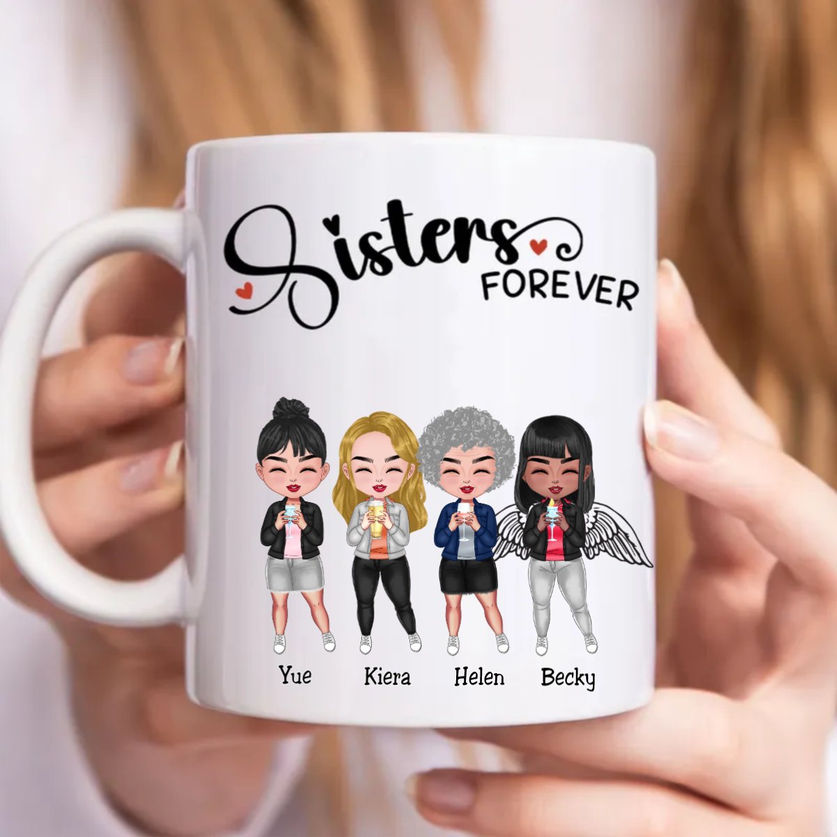 Sisters - Sisters Forever - Personalized Mug (Ver. 3) - Makezbright Gifts